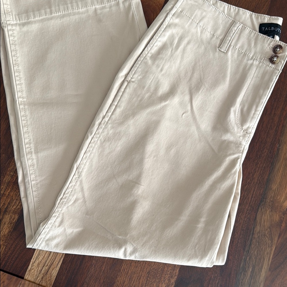 Talbots Wide Leg Khaki Pants